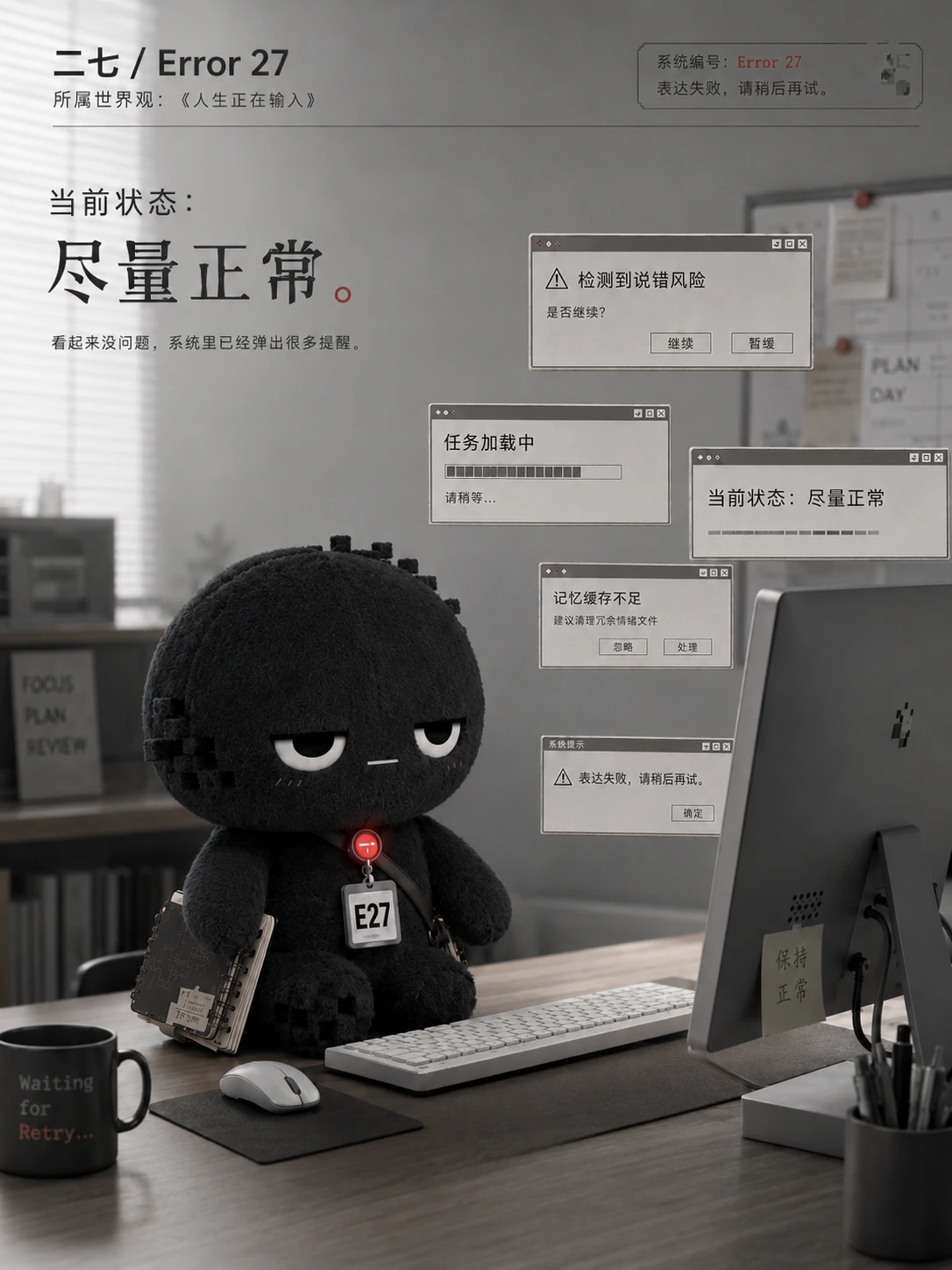 当前状态尽量正常